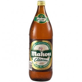 MAHOU CLASICA cerveza rubia botella 1 L